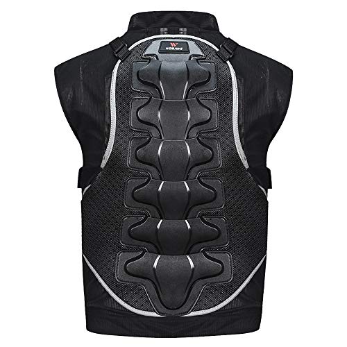 image for Lixada Men's Motorcycle Armor Vest MTB Bike Riding Chest Armor Back Pr