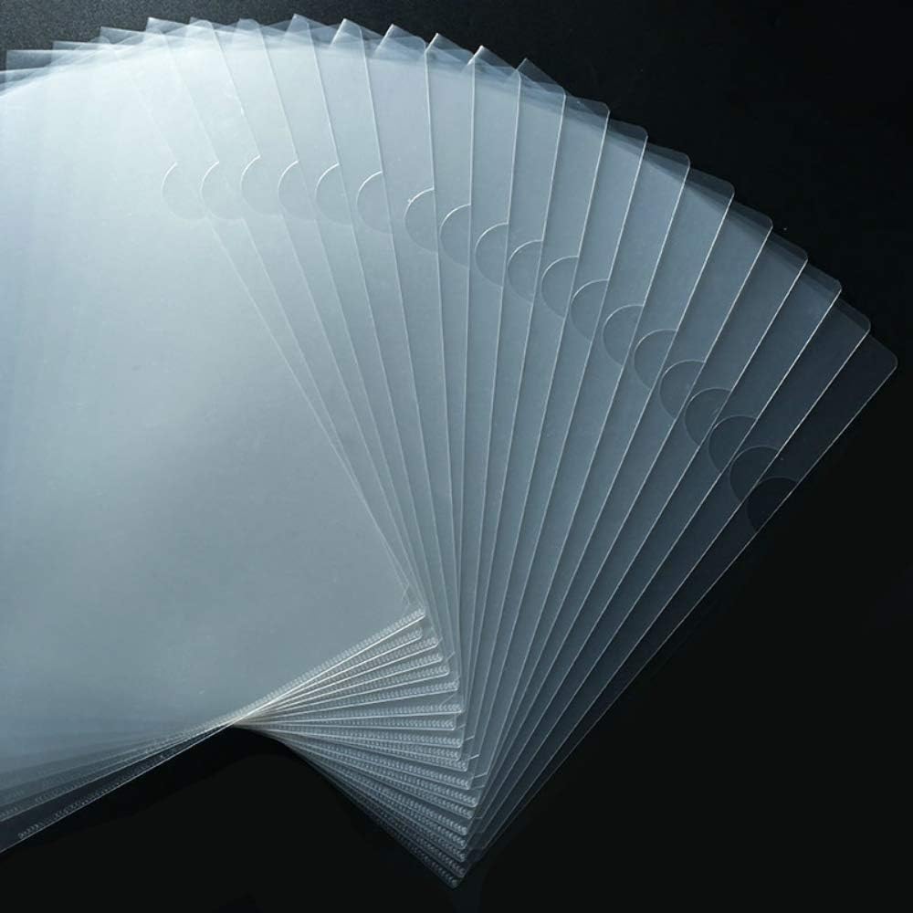 Foroffice 30 Pack Clear Document Folder Copy Safe Project Pocket US Letter/ A4 Size in Transparent Color : Office Products