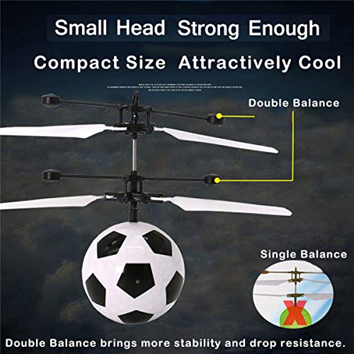 Flying Ball, Kids Toys Hand Control Helicopter Mini Infrared Induction Drone Magic RC Flying Toys with Shinning LED Lights Fun Gadgets for Boys Girls Kids Teenagers Men Women - Thumbnail 2