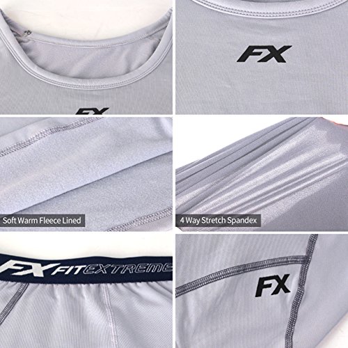 FX Womens MAXHEAT Fleece Long Johns Thermal Underwear Set LightGray M
