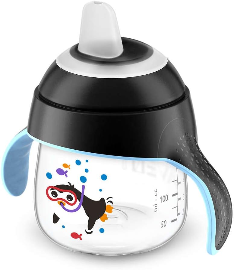Avent Premium Spout Cup 200ml 6m+ (Black Penguin)