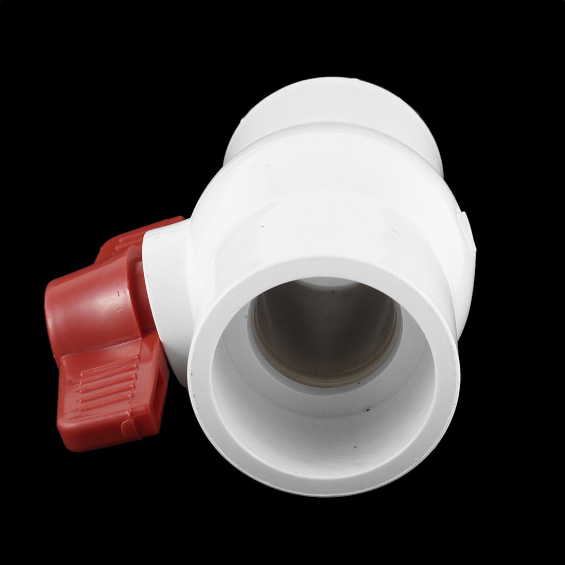 Sourcingmap Water Supply 50mm to 50mm Full Port U-PVC Ball Valve Fitting Red White, 125 x 110 x 72 mm / 4.9" x 4.3" x 2.8" - Image 3