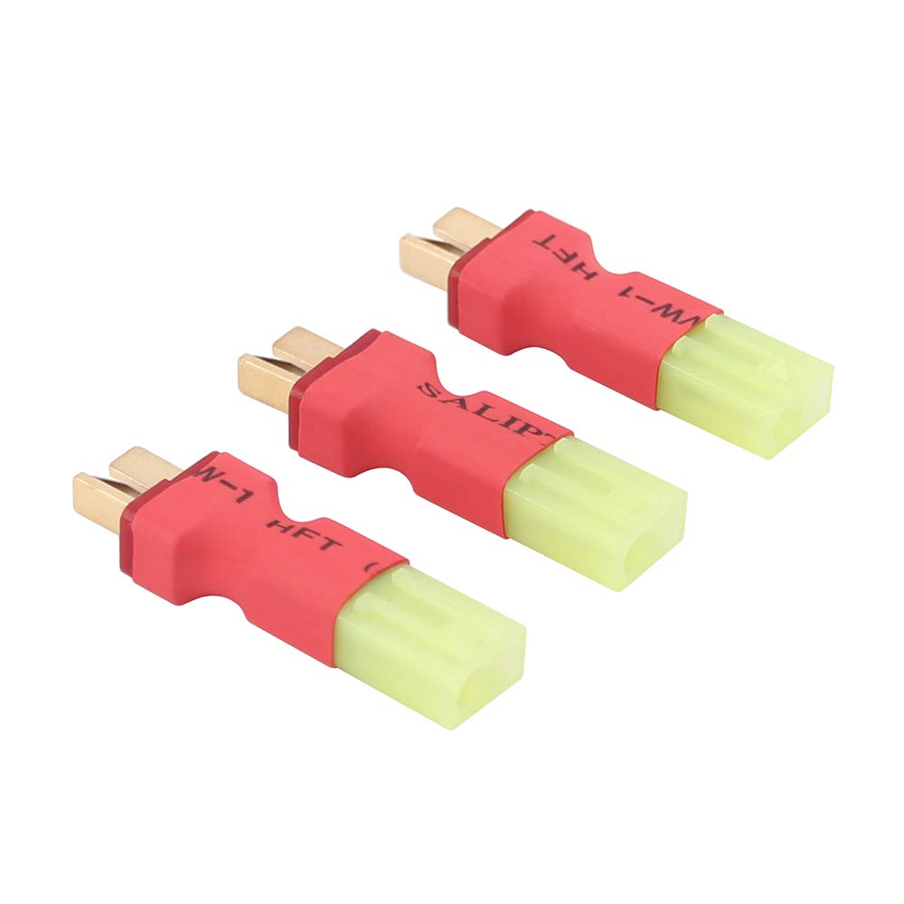 BDHI 3pcs comaptible with Micro Mini Tamiya Female(Reversed) to T-Plug Deans Style Male Adapter for Airsoft(B106-3)