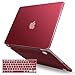 IBENZER Compatible with MacBook Pro 15 Inch Case 2015 2014 2013 2012 A1398, Hard Shell Case with Keyboard Cover for Old Version Apple Mac Pro Retina 15, Wine Red, R15WR+1