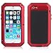 Mangix iPhone 8 Plus Case,iPhone 7 Plus Case,Built-in Glass Metal Extreme Shockproof Heavy Duty Cover Shell Case Full Body Protection for Apple iPhone 8 Plus/7 Plus (Red)