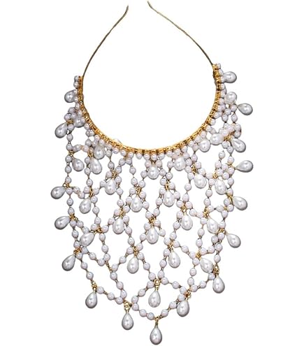 Amazon.com: Vintage Pearl Cascade Bridal Hair Chain 