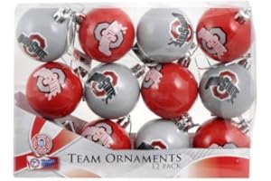 foco NCAA Team Logo 12-Pack Ball Hanging Tree Holiday Ornament Set