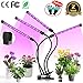 Upgraded Grow Light, 4 Heads 72pcs LEDs Plant Light for Indoor Plants, Auto ON/Off Full Spectrum Plant Grow Light, 4/8/12H Timer 5 Dimmable Levels Growing Lamp for Garden Seedling Herbs Succulents