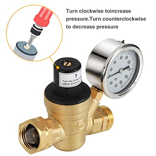 4 Kohree+Pressure+Regulator+Lead+Free+Adjustable