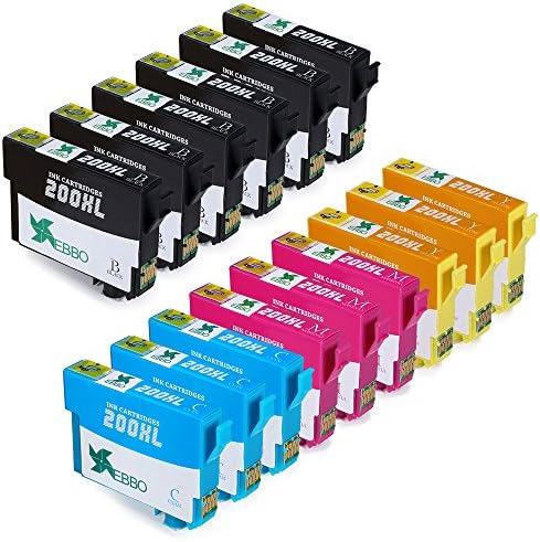 EBBO Remanufactured for Epson 200 200xl Ink Cartridges, 3 Set+3 Black High Yield, Use in Epson WF-2010F WF-2010W WF-2510WF XP-400 WF-2530 WF-2520 WF-2540 XP-300 XP-200 XP-410 XP-310 Printer…
