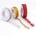 Thin Tinsel Garland Mini Metallic Garland (3 Pcs with Gold, Silver and Red)