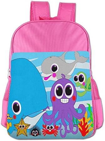Kevin MCG School Bag Lovely Purple Octopus Boys Girls Kids Backpack