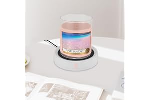 KOBODON Wax Melt Warmer Burner Scented Candle Warmer Plate,3-1 Electric Coffee Mug Warmers,Fragrance and Heating Cup Warmers for Tea and Milk, Hot Chocolate as Gifts for Women（White-No Cup）