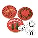 Christmas Cookie Stencils Fondant Cookie Mold, Food Grade Plastic, 12-Pieces Decorating Stencils Biscuit Mold Templates Baking Supplies