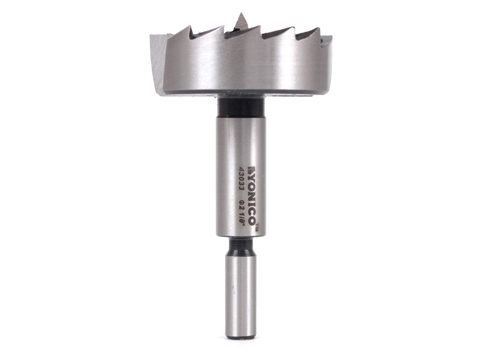 Yonico 43033S 2-1/8-Inch Diameter Steel Forstner Drill Bit 3/8-Inch Shank