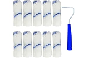 10PCS Paint Rollers, Microfiber Small Paint Roller with Handle, 4 Inch Mini Roller Paint for Home Improvement Painting Walls
