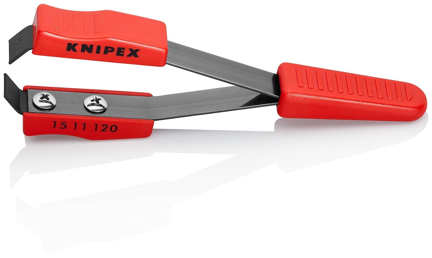 KNIPEX Lackabzieh-Pinzette schwarz lackiert mit Kunststoff-Hüllen 120 mm, 15 11 120 2