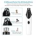 Casfuy Dog Nail Grinder 2018 Upgraded Rechargeable Electric Pet Nail Grinder Portable and Ultra Quite for Small Medium Large Dogs