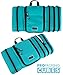 Pro Packing Cubes Travel Toiletry Bag - Packs Flat To Save Space - Waterproof Hanging Toiletries Kit For Men and Women - Aqua-Gray