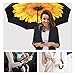 Ylovetoys Unisex Adult Double Layer Folding UV Proof and Windproof Inverted Umbrella with C-shaped Hand for Car Outdoor, Yellow Flower