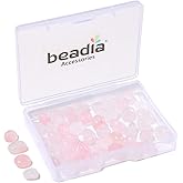 BEADIA Natural Irregular Freeform Rose Quartz Stone Beads for DIY Jewelry Making 5-8mm 38cm
