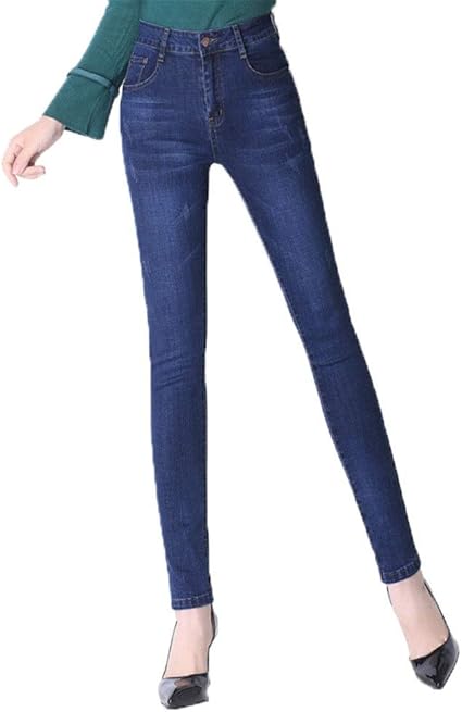 Jeans Ladies Loose Casual Stretch High Waist Pencil Jeans Skinny Hip Dark Denim Jeans Metal Buckle Cowboy Pants For Women Womens Apparels Color Dark Blue Size 5xl Amazon Co Uk Kitchen