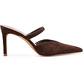 GTBINGGO Pointed Toe Heels for Women Slip on Pumps Pointy Stiletto Heels Dressy Sexy Fashion Leather Pumps