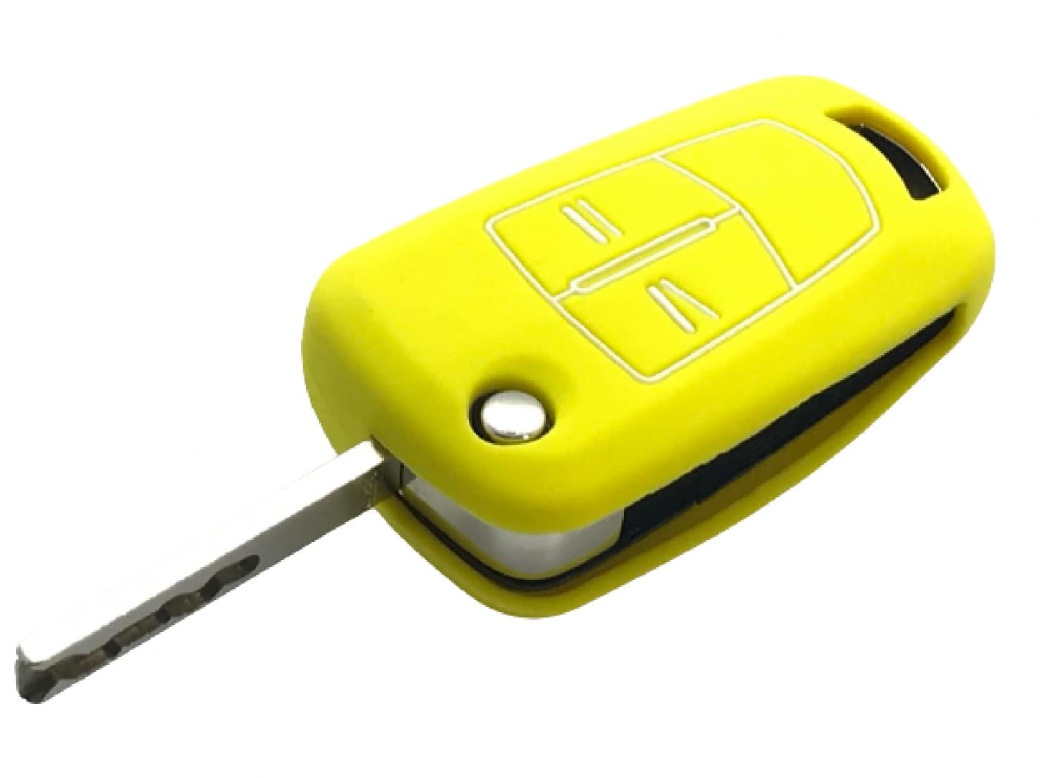 Nordecco - SILICONE KEY FOB PROTECTOR CASE FIT FOR OPEL VAUXHALL CORSA SRI ASTRA VECTRA MERIVA ZAFIRA 2/3 Button (Yellow)