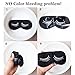 NMM Global 100% Mulberry Silk Sleep Mask Blackout, Cute Natural Sleeping Mask with Adjustable Elastic Strap, Satin Eye Cover for Men Women Adults (White Eyelashes)