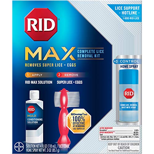 RID MAX Complete Lice Removal Kit, EasytoUse, Includes 1 RIDvantage