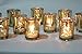 Mercury Votive Candle Holder. Set of 12 (Gold)