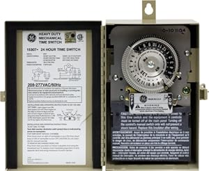 GE 15307 Mechanical Outdoor Box Timer, 24 Hour - Wall ... ge timer switch wiring diagram 