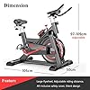 AJUMKER Indoor Exercise Bike Spinning Bike Adjustable Handlebars&Seat Gym Home Workout All-inclusive Fitness Bicycle Stationary Heart Rate Function LCD Display 330lbs Affordability (UK Stock)