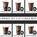 Clear Plastic Cups with Lids | 16 oz, 50 Pack | PET Cold Smoothie Cups | Iced Coffee Cups | Disposable Cups with Lids | To Go Cups