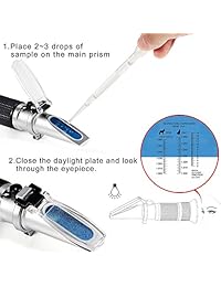 Pet Dog & Cat refractómetro, v resourcing Pet Gravedad específica orina (1.000 ~ 1.060) refractómetro clínico con Proteína de Suero o Plasma prueba (2 ~ 14 g 100ml) para Veterinaria gato, perro, mascotas