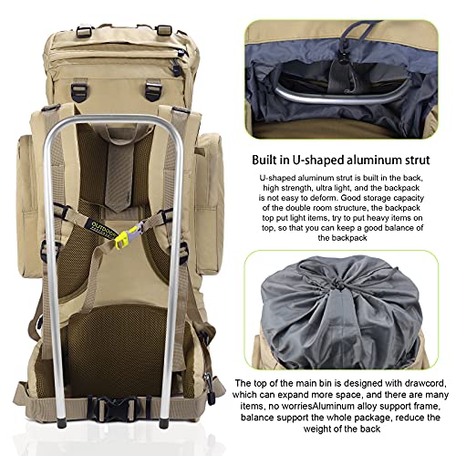 WEZOXV Internal Frame Hiking Backpack 85L Daypack Rucksack Camping