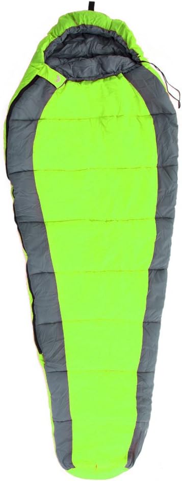 Tribe Provisions Mummy Sleeping Bag - 3 Seasons, 40 Degrees (Lime Green)