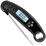 Catinbow Digital Meat Thermometer Waterproof Instant Read Ultra Fast Food Thermometer With Backlight For Kitchen Oven Grill Beer Milk Probe Steak Indoor Outdoor Cooking