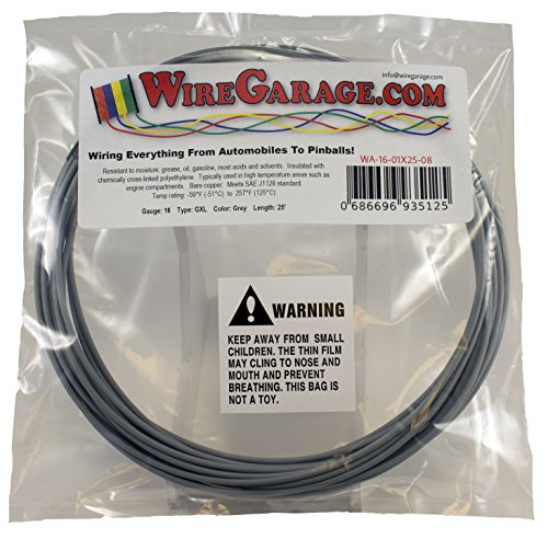 18 AWG GXL High Temp Stranded Wire – White, 50 FT, Made In USA By ACDC