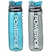 Powerade Chug Water Bottle 28 oz Two Pack Blue/Charcoal