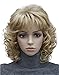 Kalyss Women's Short Curly Heat Resistant Synthetic Hair Wigs