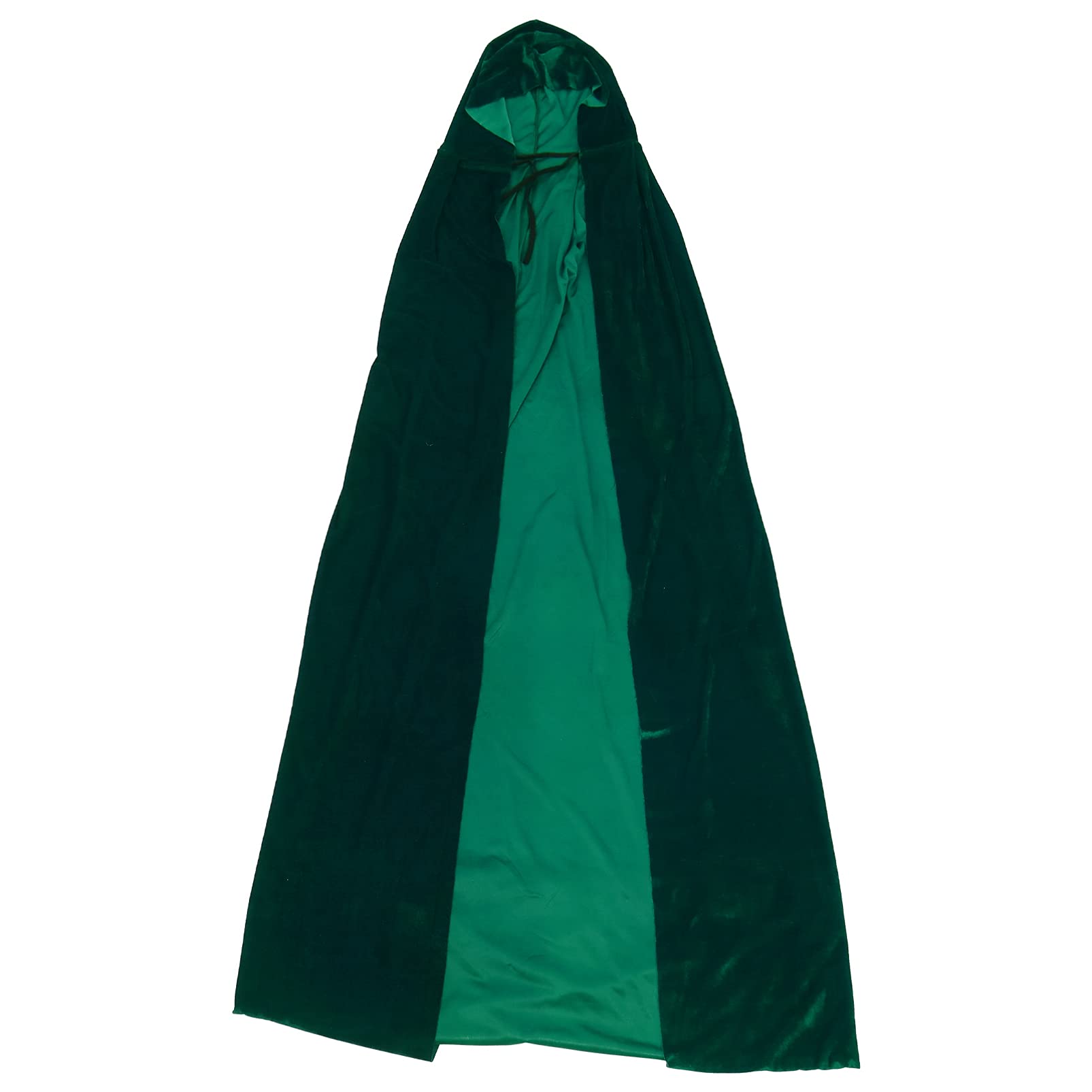 VALICLUD Halloween Green Cloak with Hood Adult Robe Costume Hooded Cloak for Halloween Cosplay Costume Cape Witch S