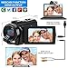 Video Camera Camcorder Digital YouTube Vlogging Camera Recorder FHD 1080P 24.0MP 3.0 Inch 270 Degree Rotation Screen 16X Digital Zoom Camcorder with Microphone,Remote Control and 2 Batteries.