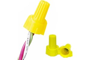 Winged Wire Connectors Nuts, Dicio Yellow Twist Wire Cap 10 PCs Electrical Connectors UL Listed Screw-On Electrical Connectors Kit 18-10 AWG for Connect Electrical Wiring