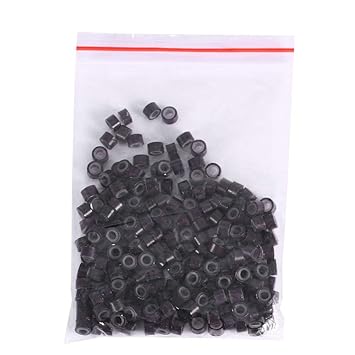 Amazon Com Silicone Micro Link Rings 4mm Lined Beads For Hair