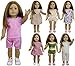 ZITA ELEMENT 7 Sets American Doll Clothes and Dress for 18 Inch Girl Doll Accessories | Clothes, Dress, Pajamas, Beach Wear for 18