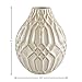 Amazon Brand - Stone & Beam Modern Round Decorative Ceramic Vase Decor With Geometric Pattern, 6.25