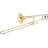 Btuty Trumpet Alto Trombone Brass Bb Tone B Flat Woodwind Instrument with Cupronickel Mouthpiece Cleaning Stick Case