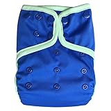 EcoAble Baby Waterproof PUL Cloth Diaper Cover AI2, Snaps (Size 2 / 15-35lb, Navy)
