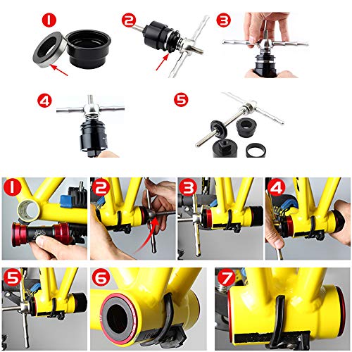 Ownsig Bike Bicycle Bottom Bracket Installation Tool, Bike Headset or BB Cup Press Install and Remover Tool